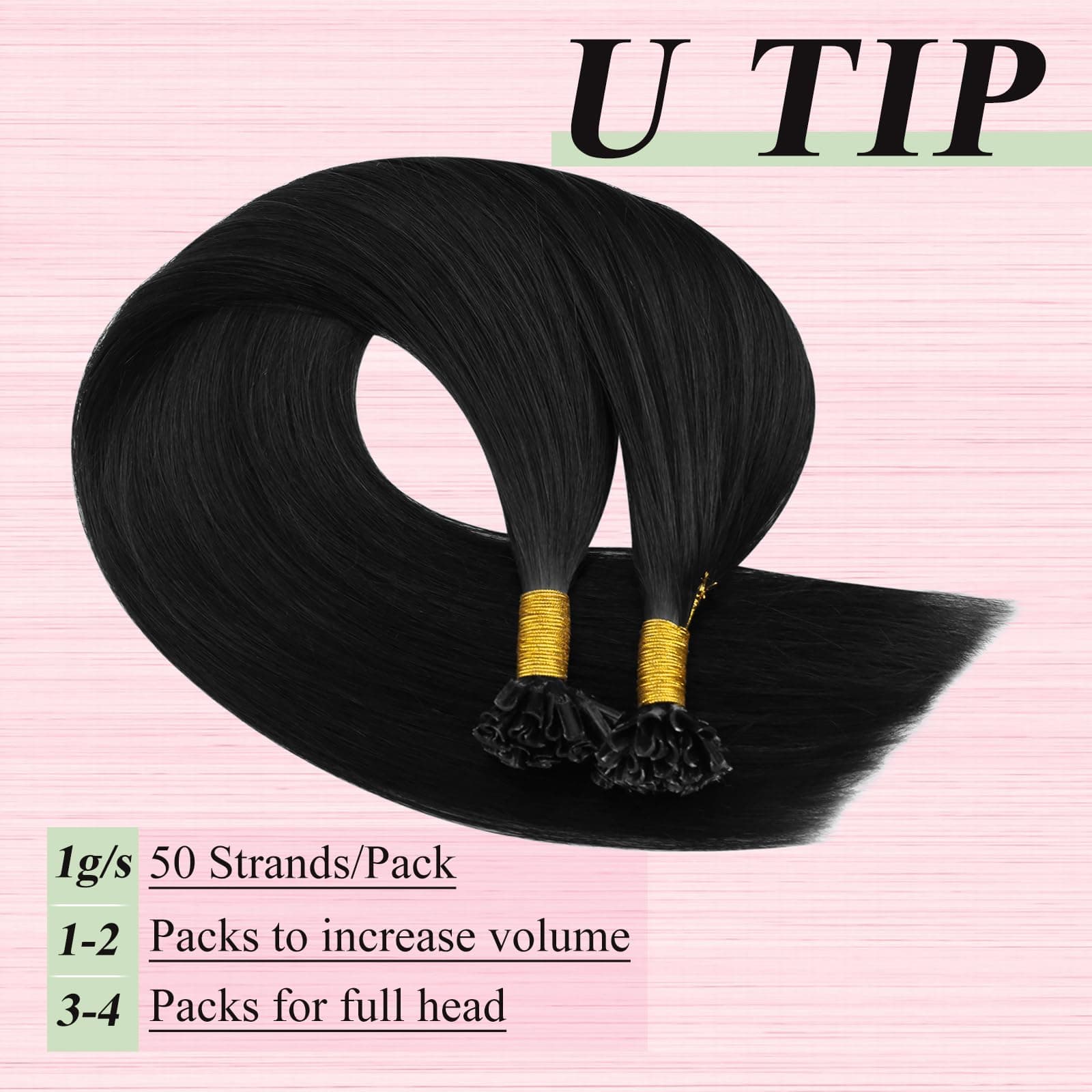 Extensiones de Cabello de Punta en Forma de U YoungSee - Imagen 5