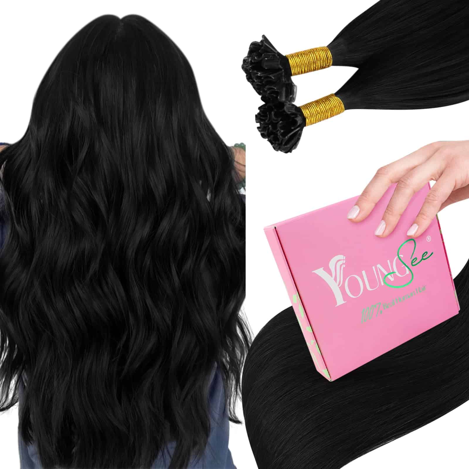Extensiones de Cabello de Punta en Forma de U YoungSee