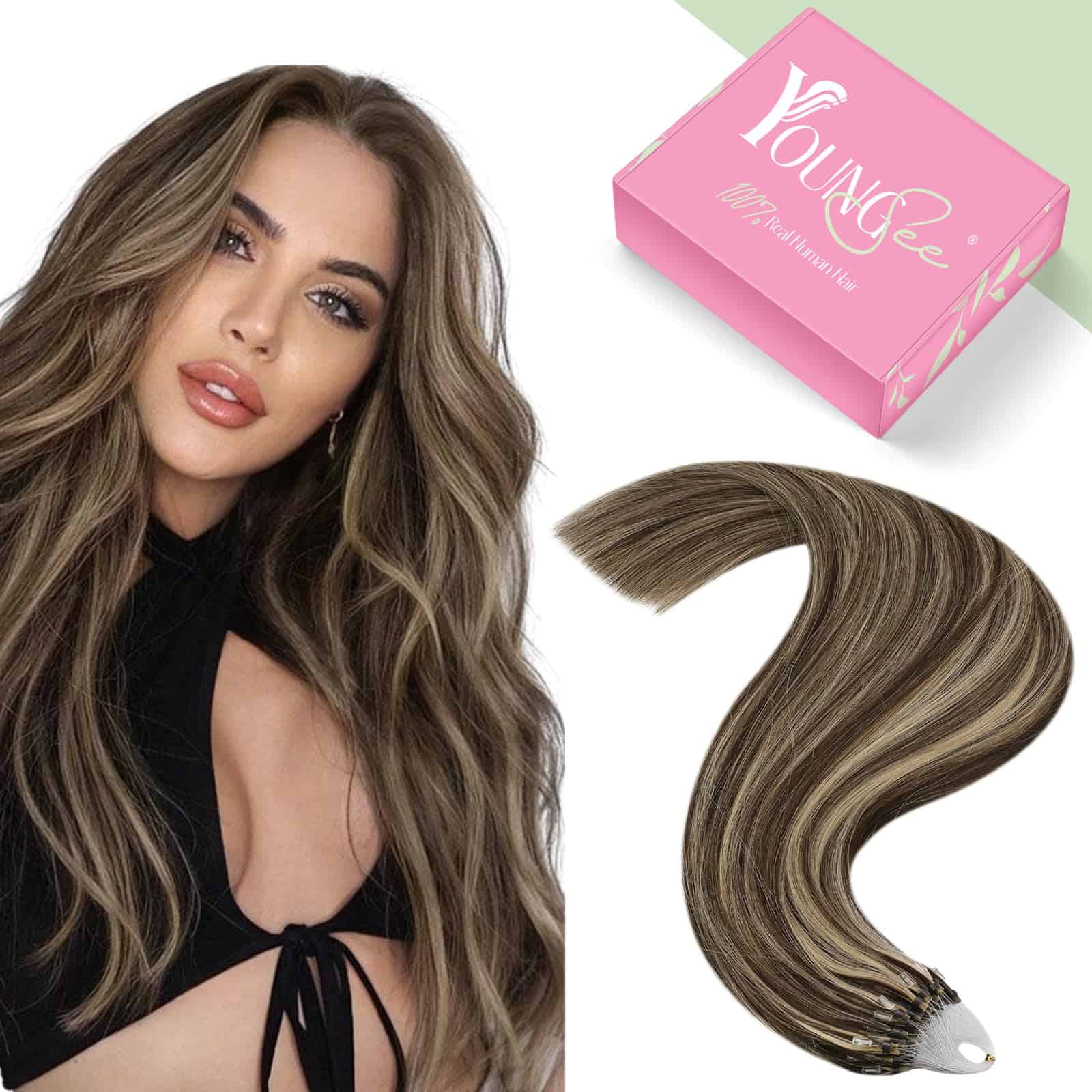 Extensiones de Cabello de Microlazos de Cabello Humano