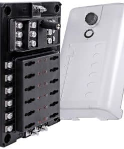 Bloque de fusibles True Mods de 10 vías con bus negativo de