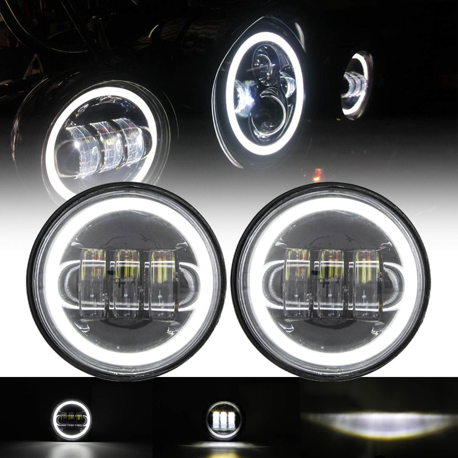 Par de Luces de Niebla Led de 4.5 Pulgadas con Ojos de