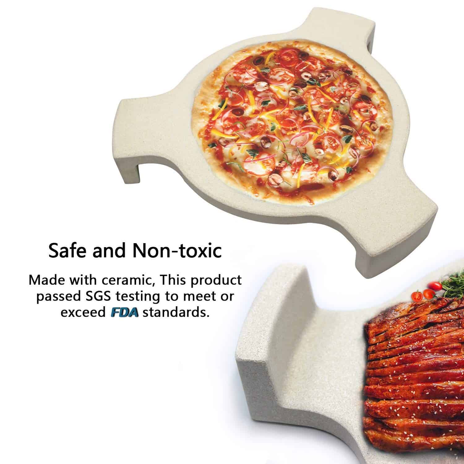 Wondjiont Heat Deflector, Plate Setter, Smoking Stone, - Imagen 8