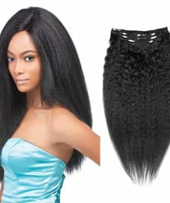 Extensiones de Cabello Afroamericano Negro Jet Kinky