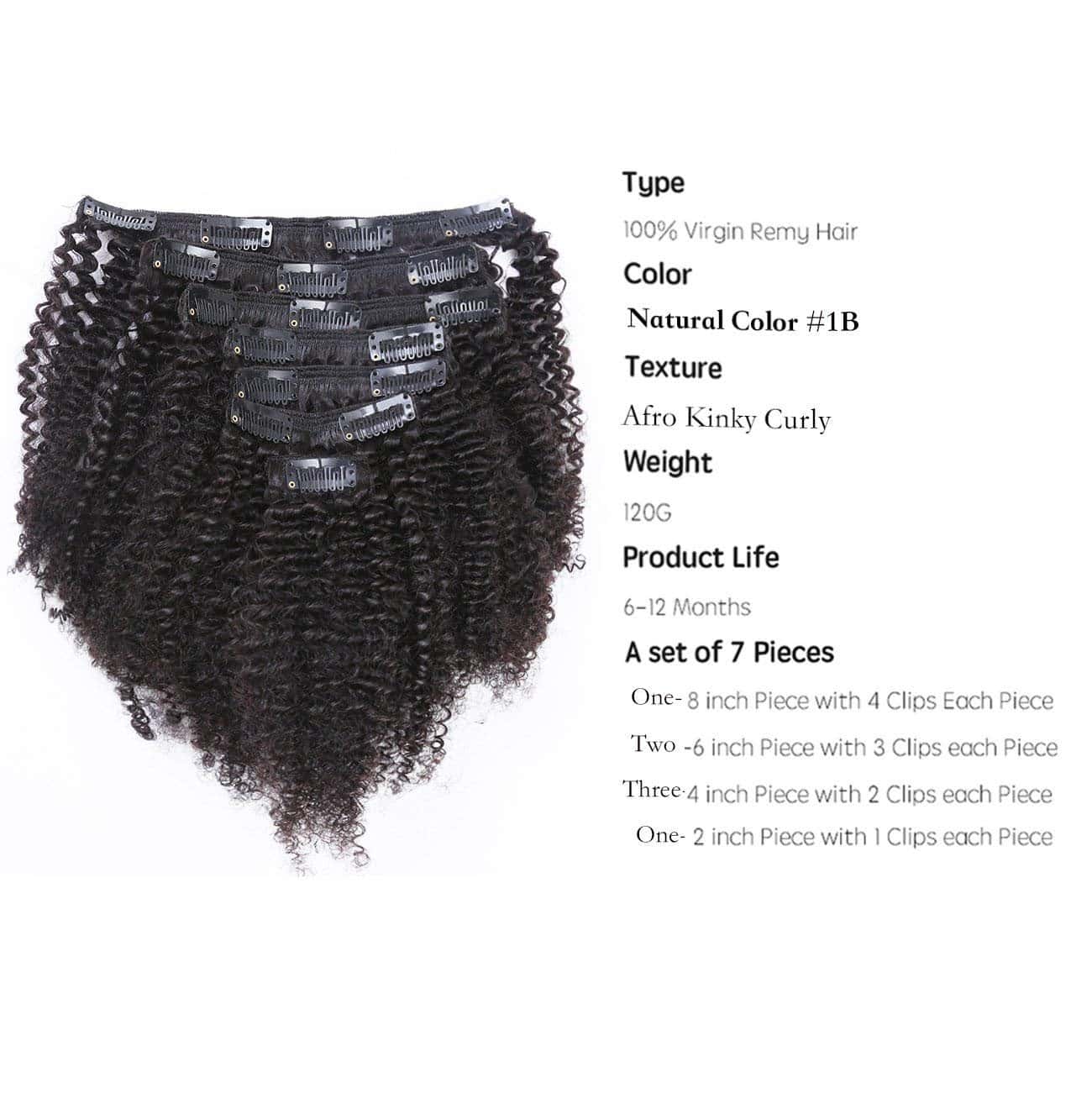 Loxxy 12 pulgadas Afro Rizos Kinkys Extensiones de Cabello - Imagen 3