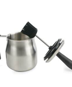 Maceta de Salsa para Barbacoa con Cepillo para Untar -