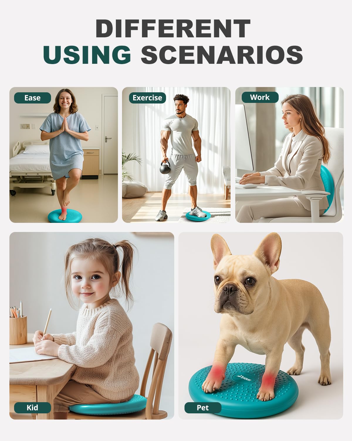 Cojín de Equilibrio Inflable Trideer - Asiento Mecedora - Imagen 8