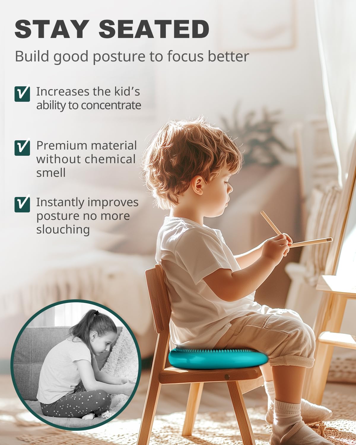 Cojín de Equilibrio Inflable Trideer - Asiento Mecedora - Imagen 4