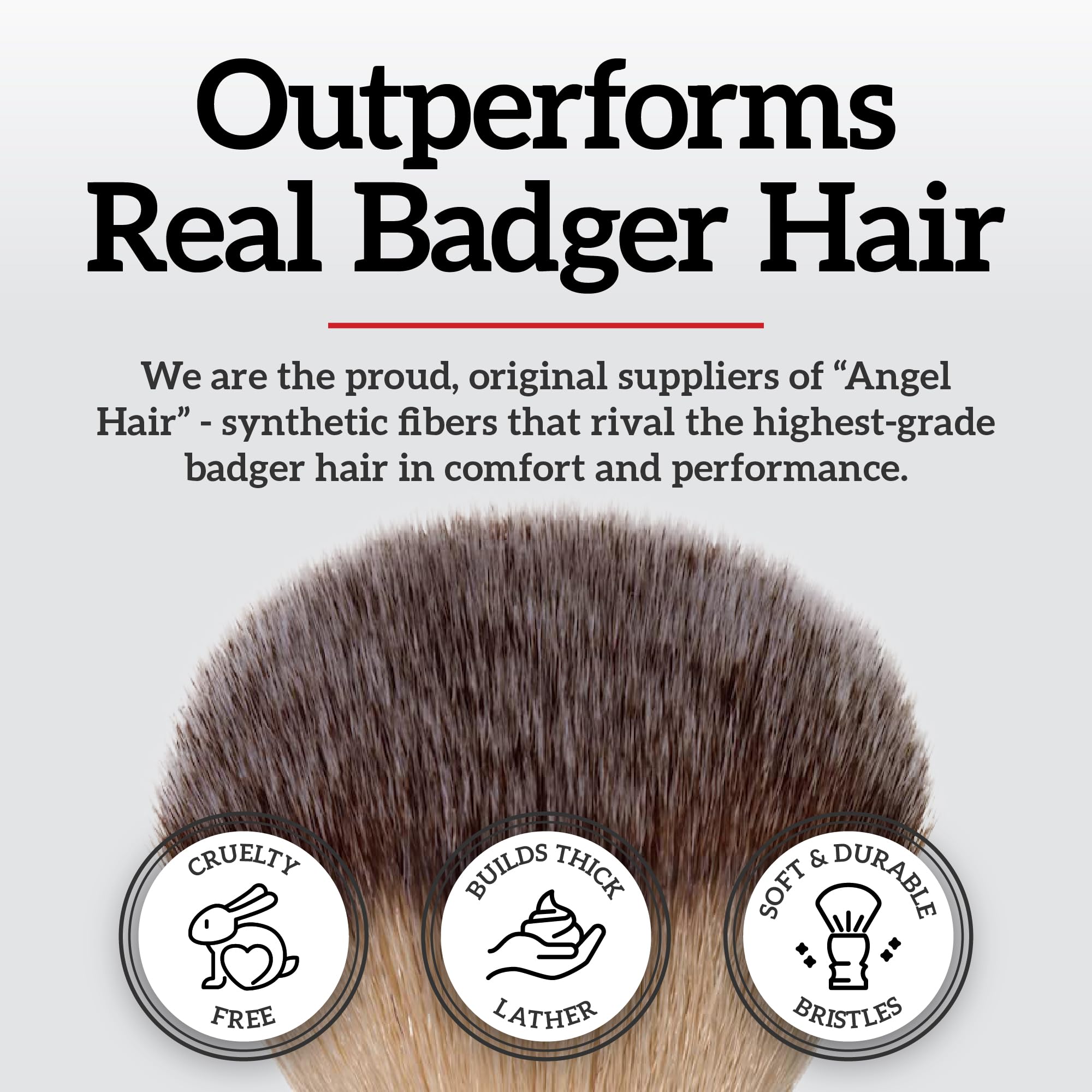 Brocha de Afeitar Fina, Fibras de Pelo de -Blanco - Imagen 3