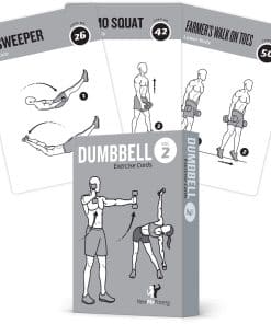 NewMe Fitness Tarjetas de Ejercicios con Mancuernas, Baraja