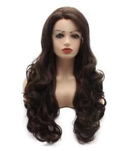 Peluca sintética Meiyite ondulada larga de 26 pulgadas en