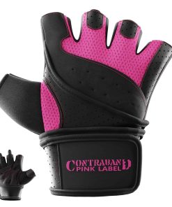 Guantes de Levantamiento de Pesas con -Rosa