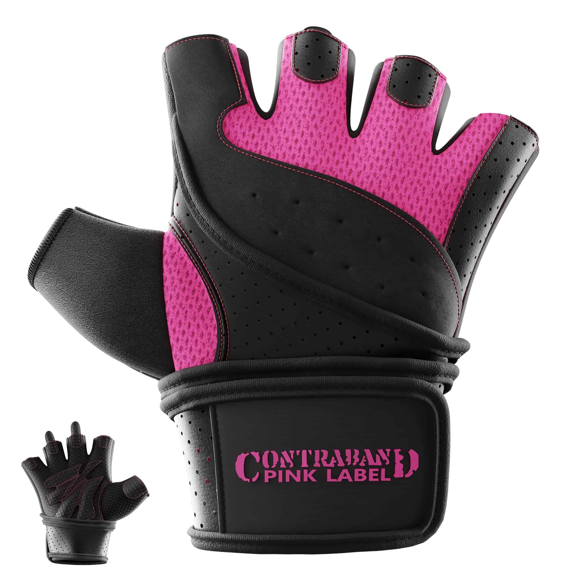Guantes de Levantamiento de Pesas con -Rosa