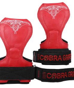 Cobra Grips PRO Guantes de Levantamiento de -Rojo de Goma