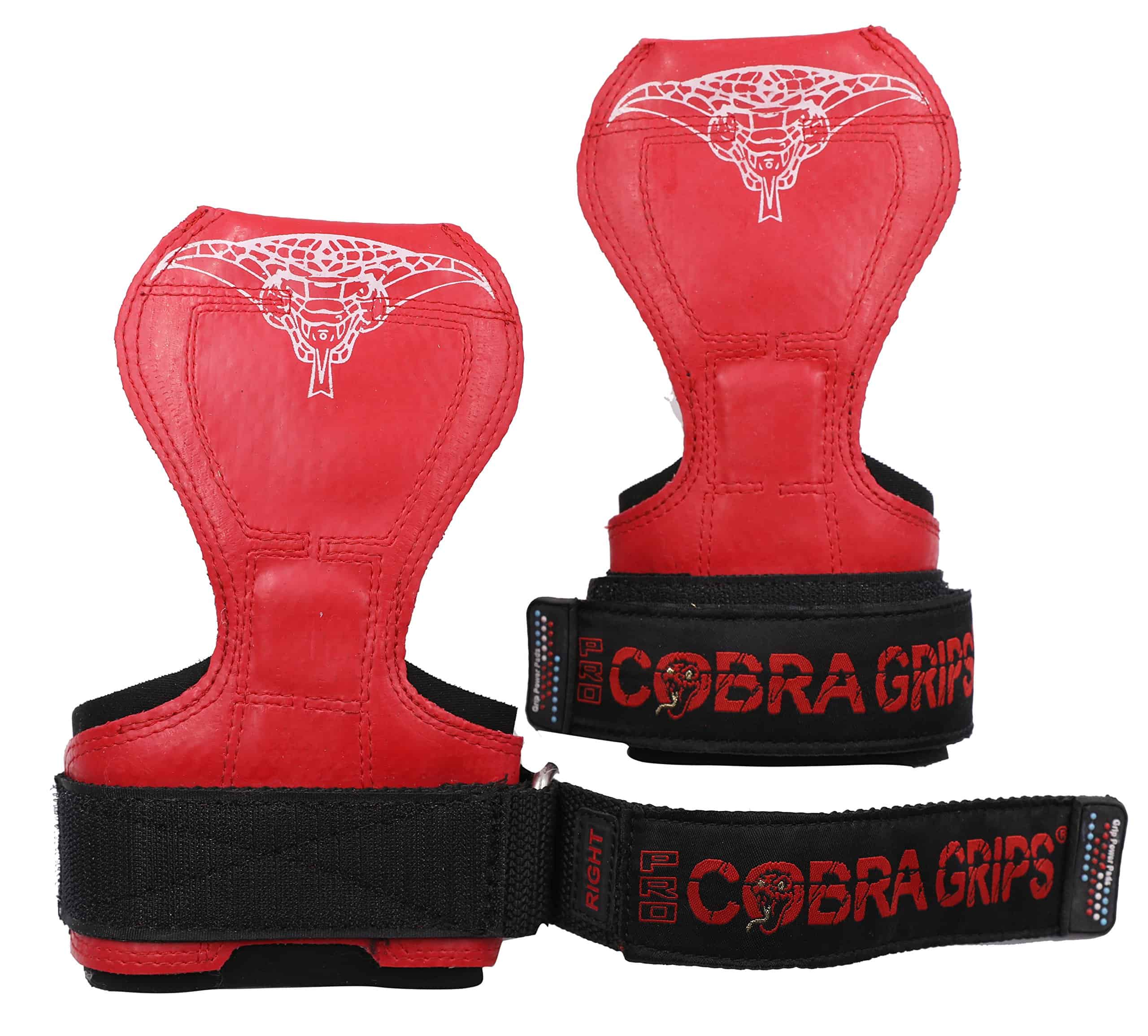 Cobra Grips PRO Guantes de Levantamiento de -Rojo de Goma