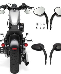 Espejos Retrovisores Laterales de Moto 8mm Negros