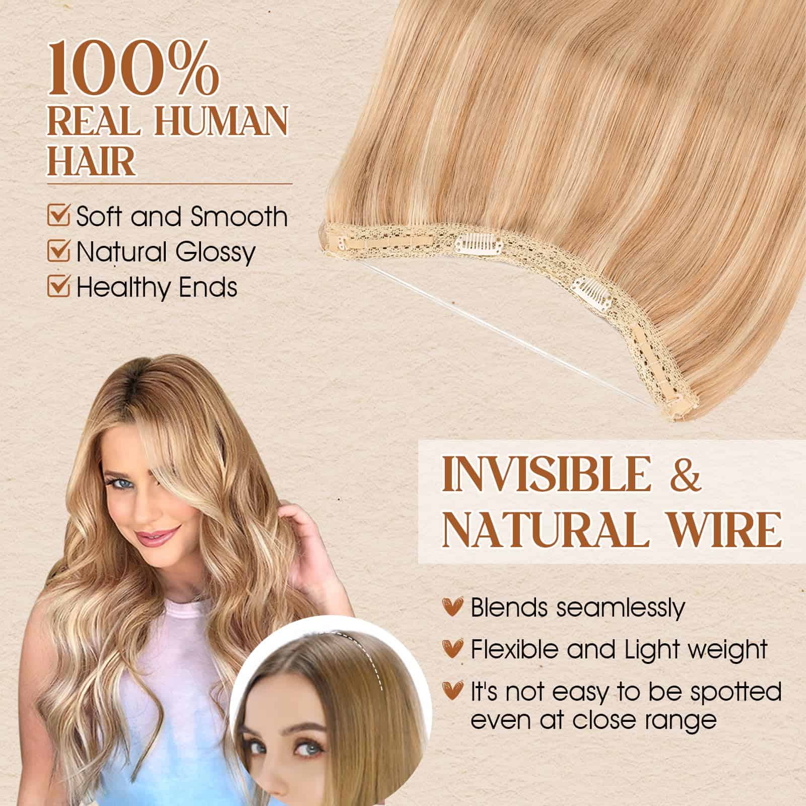 Extensiones de Cabello Benehair Halo de Cabello Humano Real - Imagen 3