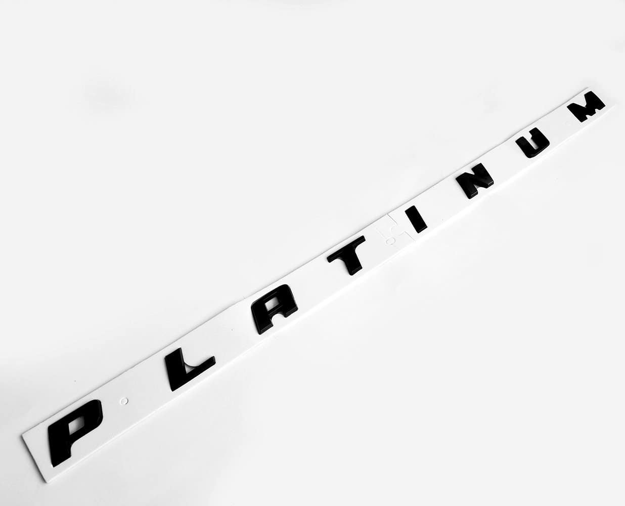 2 Paquete de Emblemas Originales de Platino Calcomanía 3D - Imagen 3