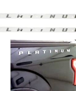 Emblemas de platino OEM de 2 piezas Placa lateral Nombre 3D