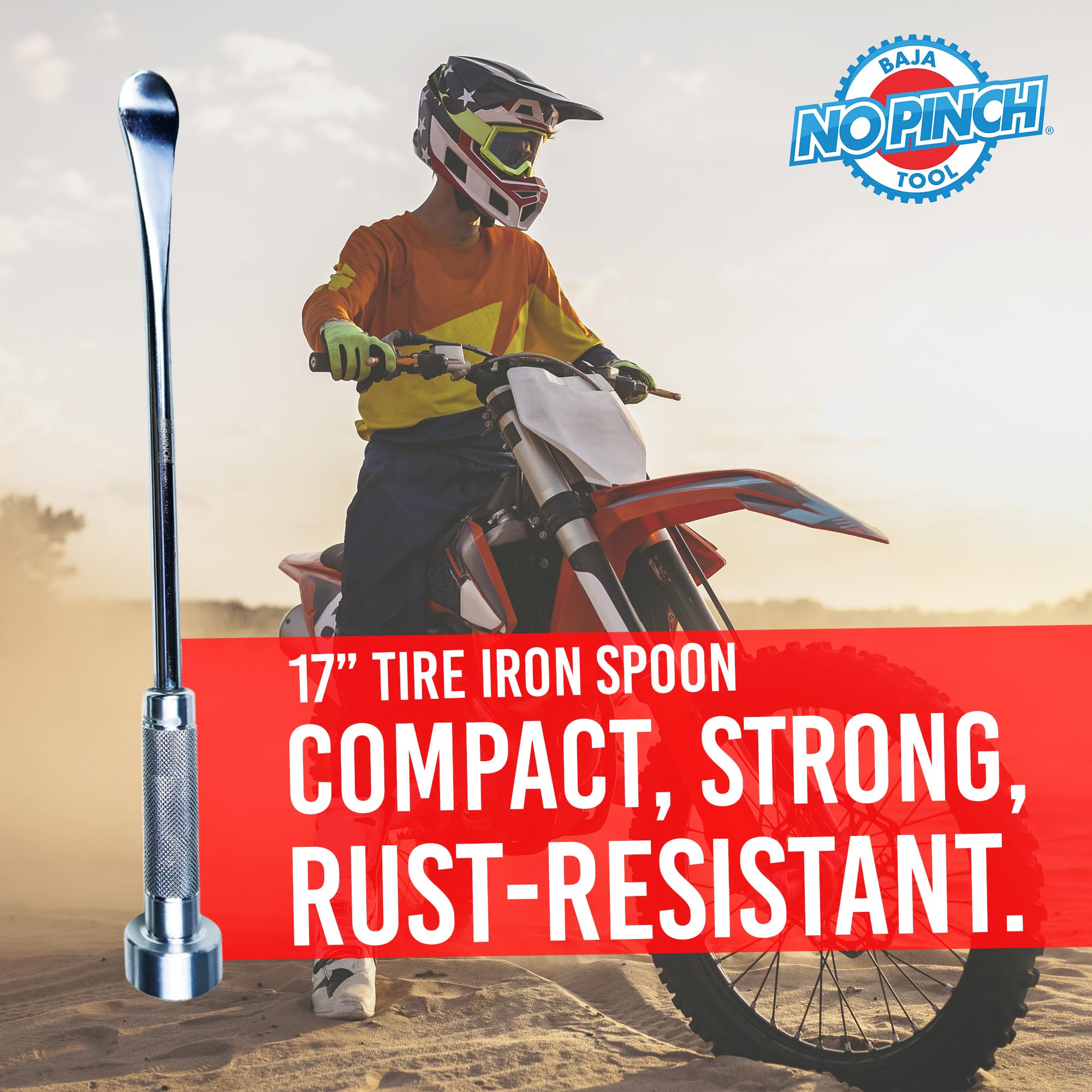 BAJA NO PINCH 17 inch Steel Tire Spoon Lever | Iron Tool - Imagen 6