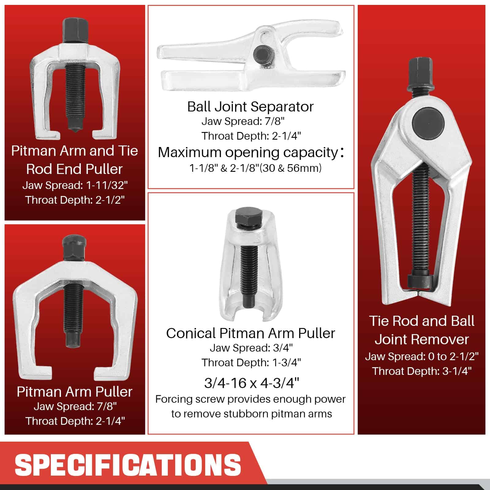 Juego de herramientas de servicio de extremo delantero de 5 - Imagen 4