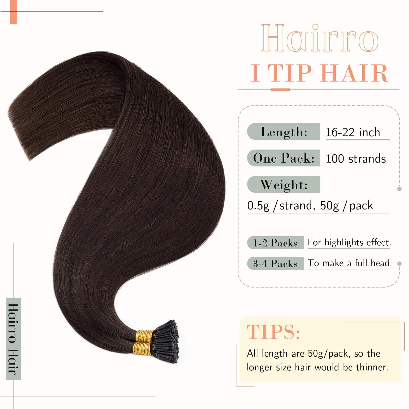 Extensiones de Cabello Humano Real Hairro Pre Bonded Remy - Imagen 3