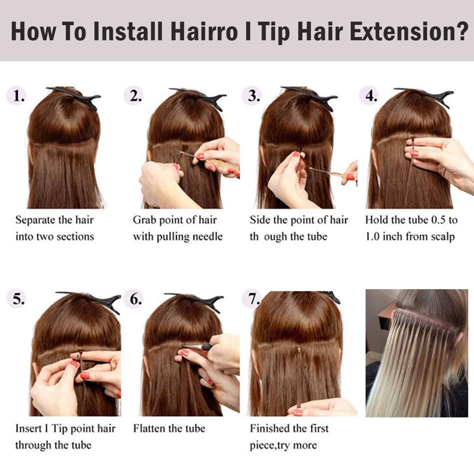 Extensiones de Cabello Humano Real Hairro Pre Bonded Remy - Imagen 8