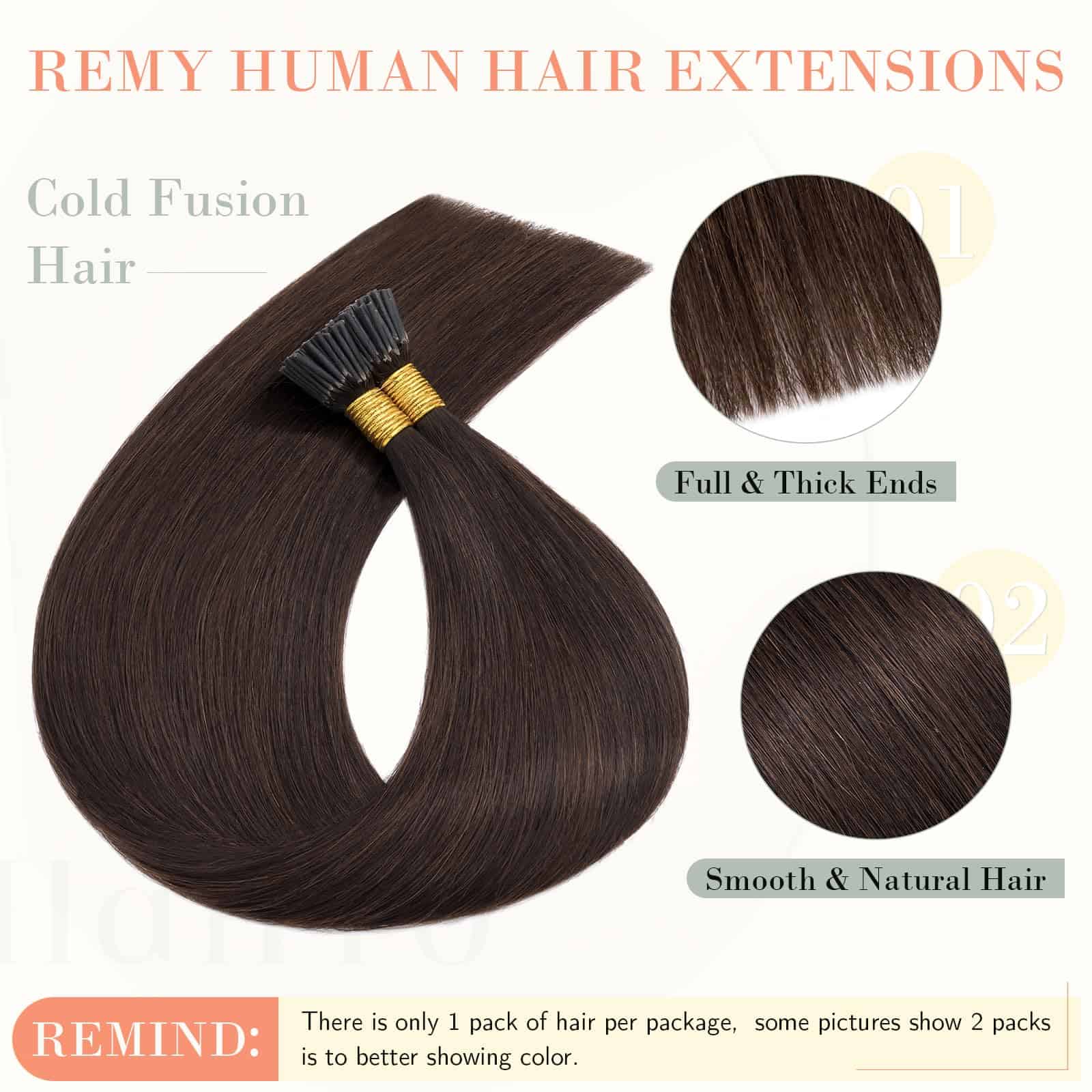 Extensiones de Cabello Humano Real Hairro Pre Bonded Remy - Imagen 4