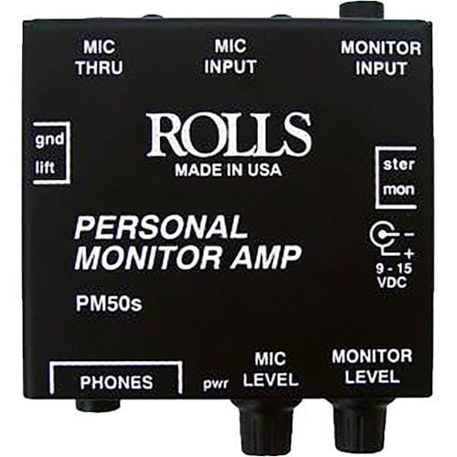 Amplificador de monitor personal rolls PM50s con cable de - Imagen 3
