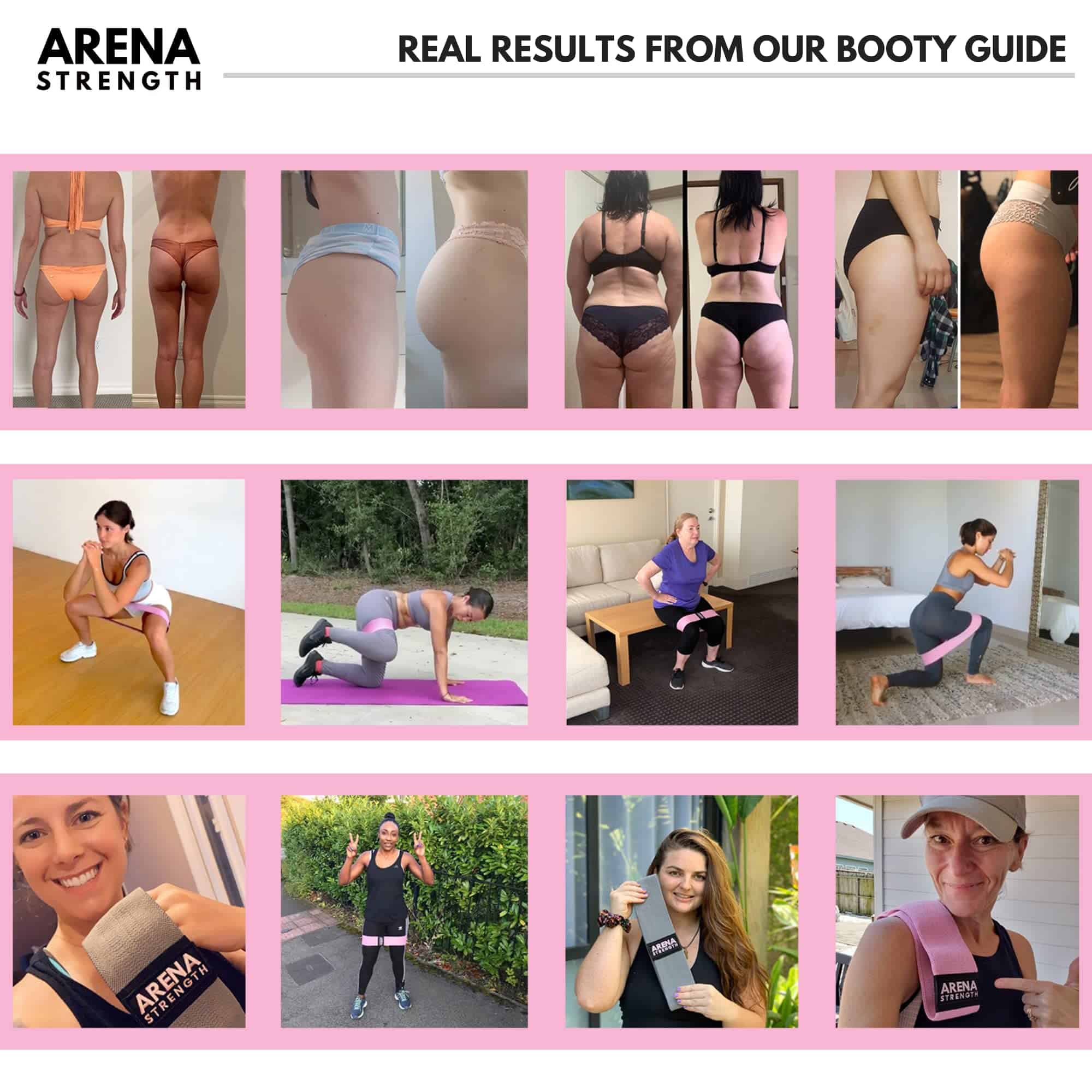 Bandas de Resistencia para Ejercicio de Tela Arena Strength - Imagen 7