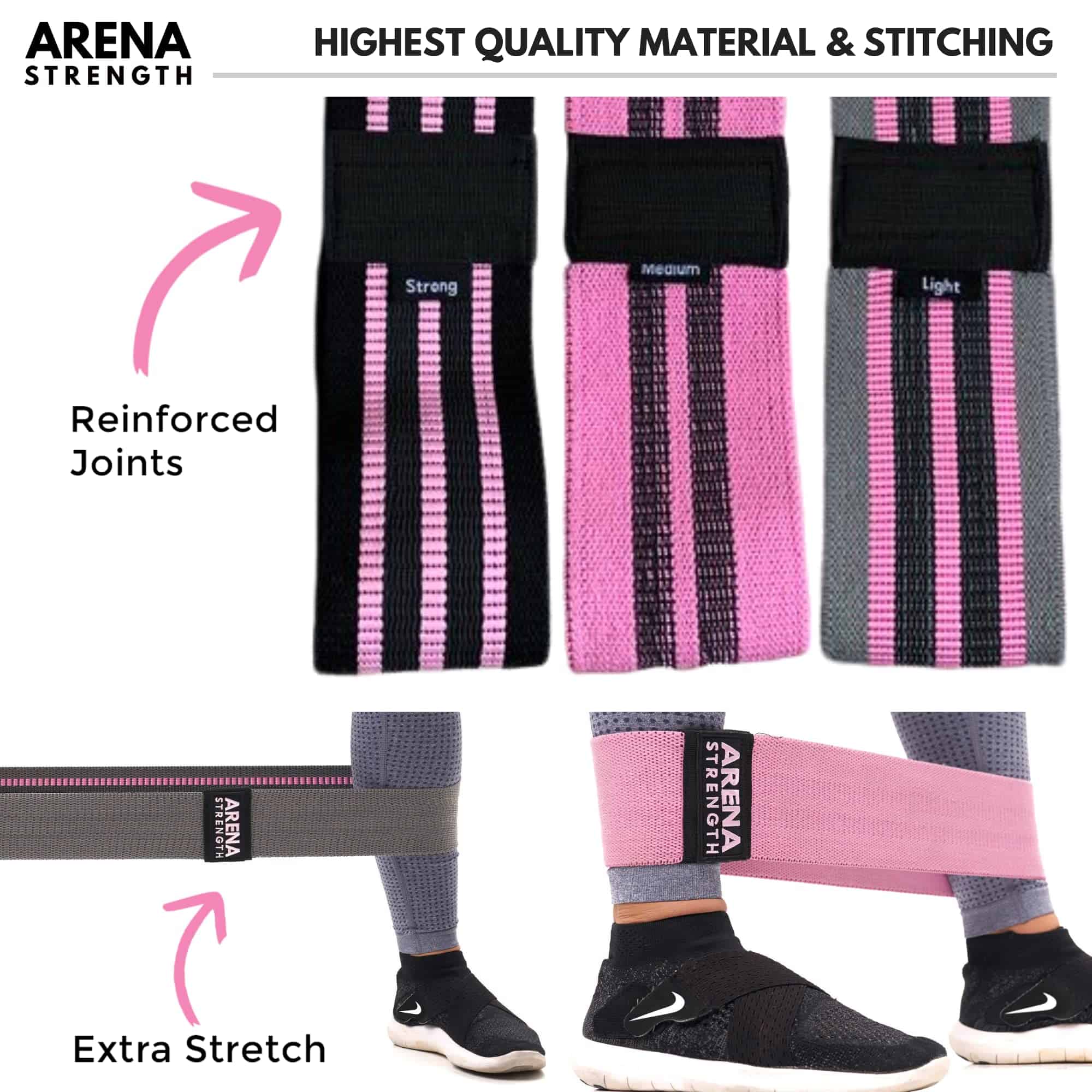 Bandas de Resistencia para Ejercicio de Tela Arena Strength - Imagen 3