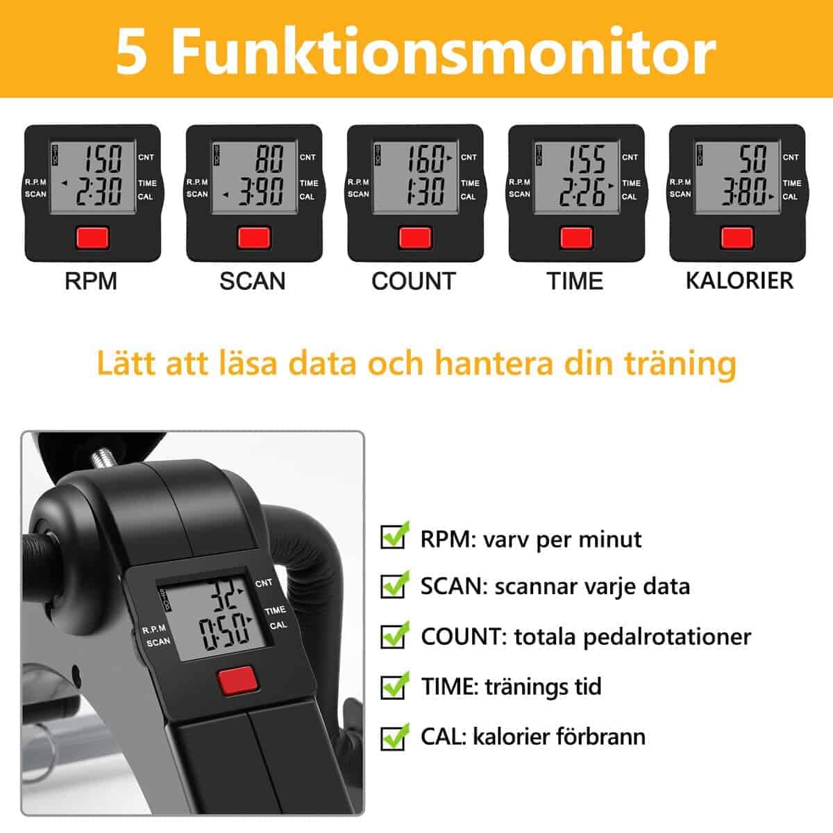 Bicicleta de Ejercicio para Escritorio Pedales Ejercitador - Imagen 5