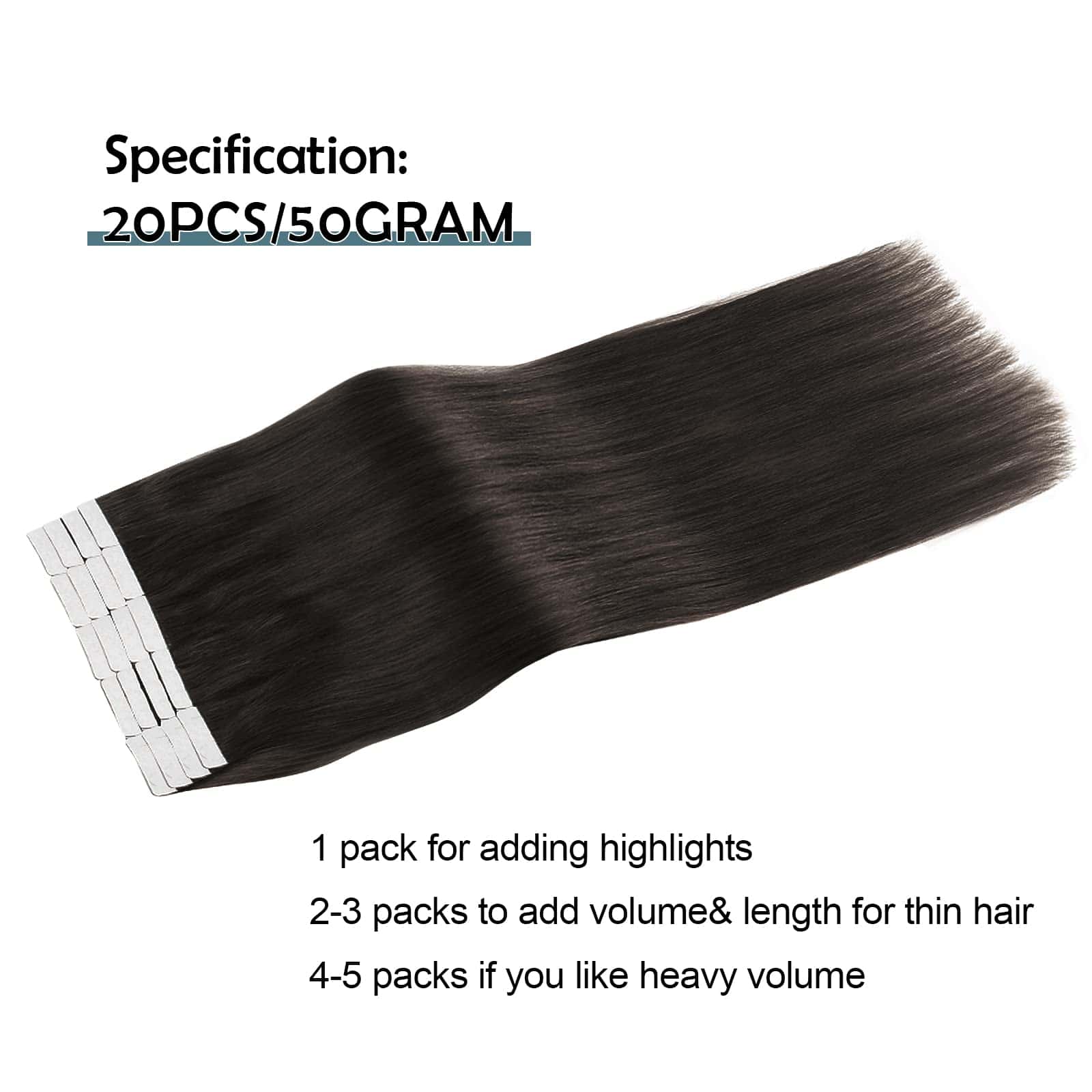 Sassina Extensiones de Cabello Tape in Double Sided Skin - Imagen 4