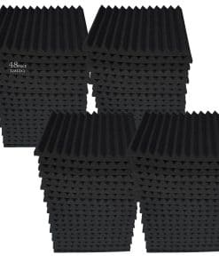 50 Pack Paneles Acústicos Espuma Cuñas 12 "X 12 "X1" Negros