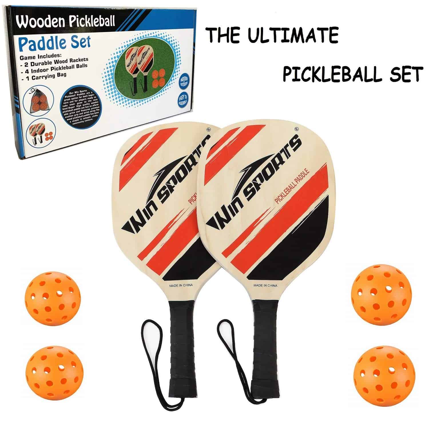 Set de 2 Palas de Pickleball de Madera - Win SPORTS Raqueta - Imagen 10