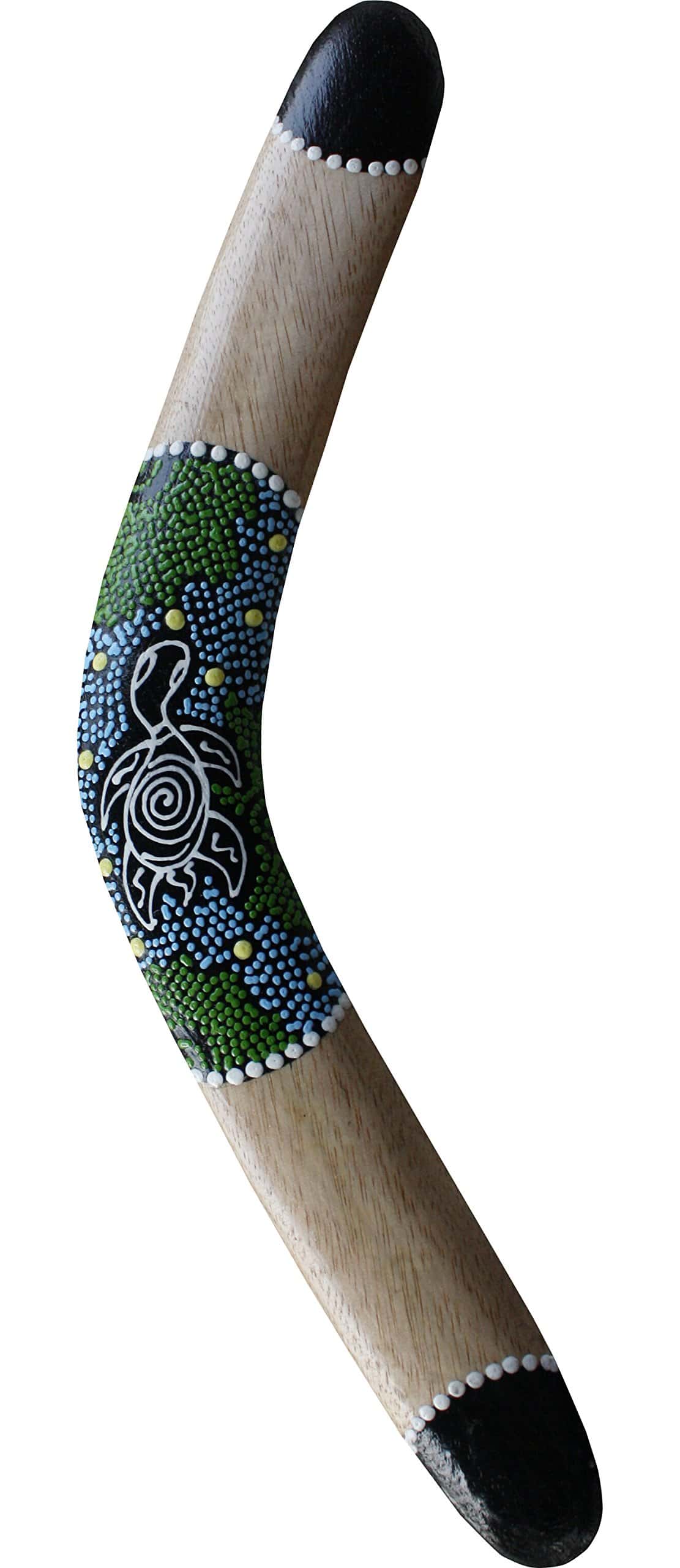 RaanPahMuang Búmeran Decorativo de Arte Aborigen