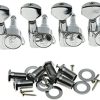 Wilkinson 6 Inline Chrome E-Z Post Guitar Tuners Tuning