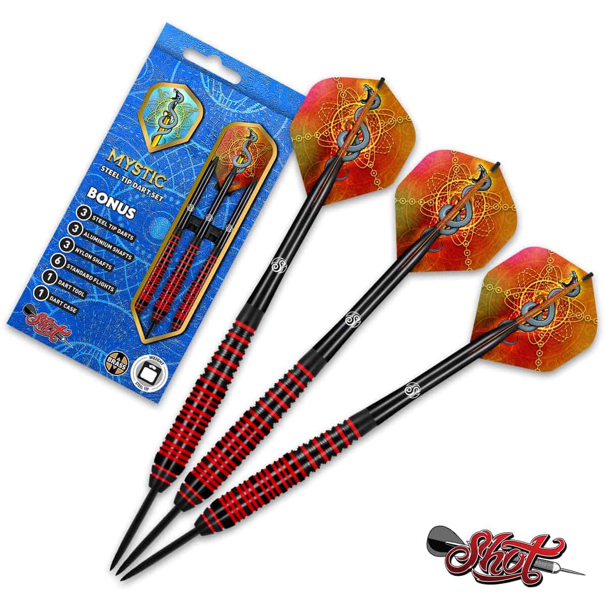 Set de Dardos Mystic Blue Steel Tip - Peso Centralizado -