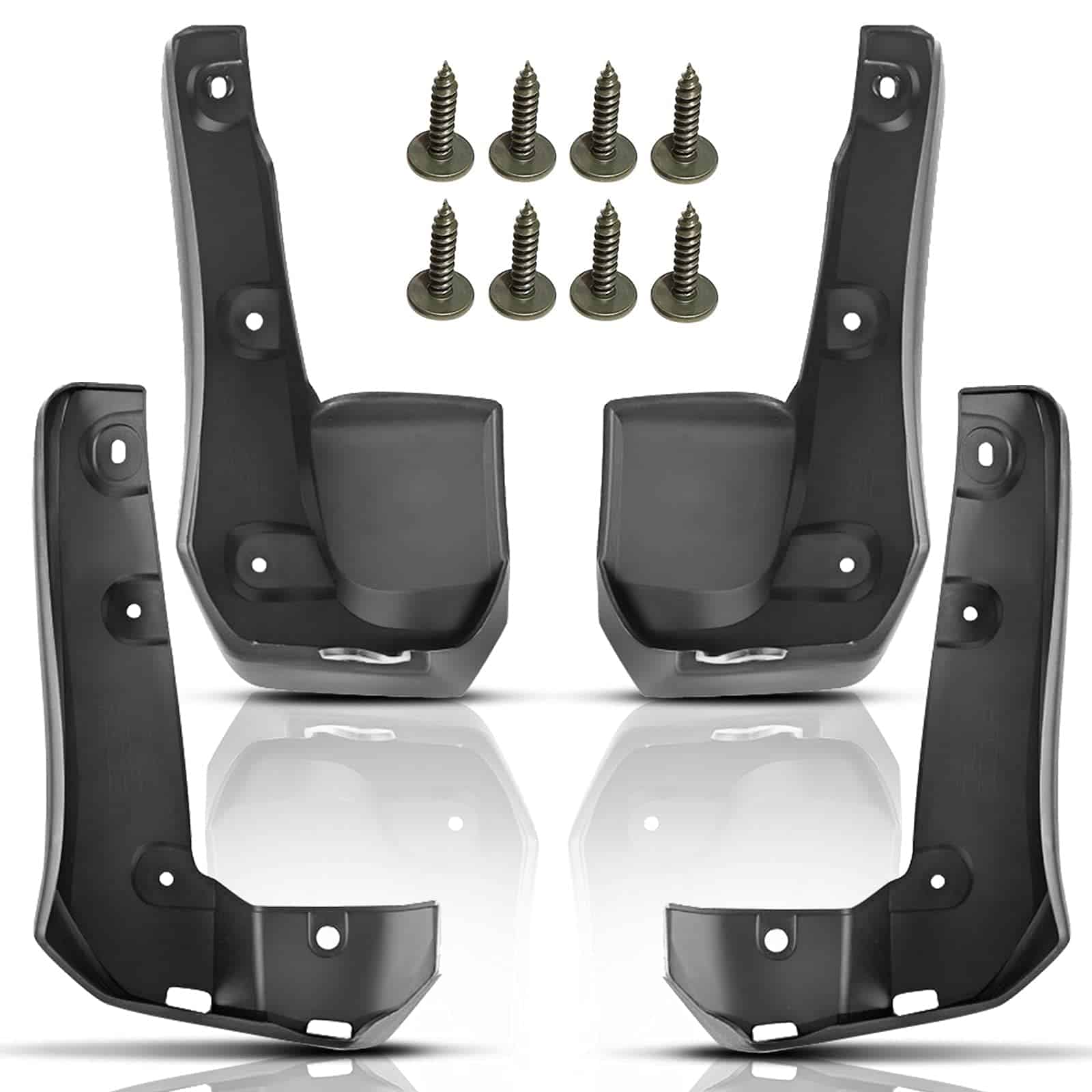 Juego de 4 Guardabarros Protectores Accesorios -Negro