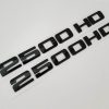 2PCS 2500HD 2500 HD Emblemas Placas Nombres 3D Calcomanías