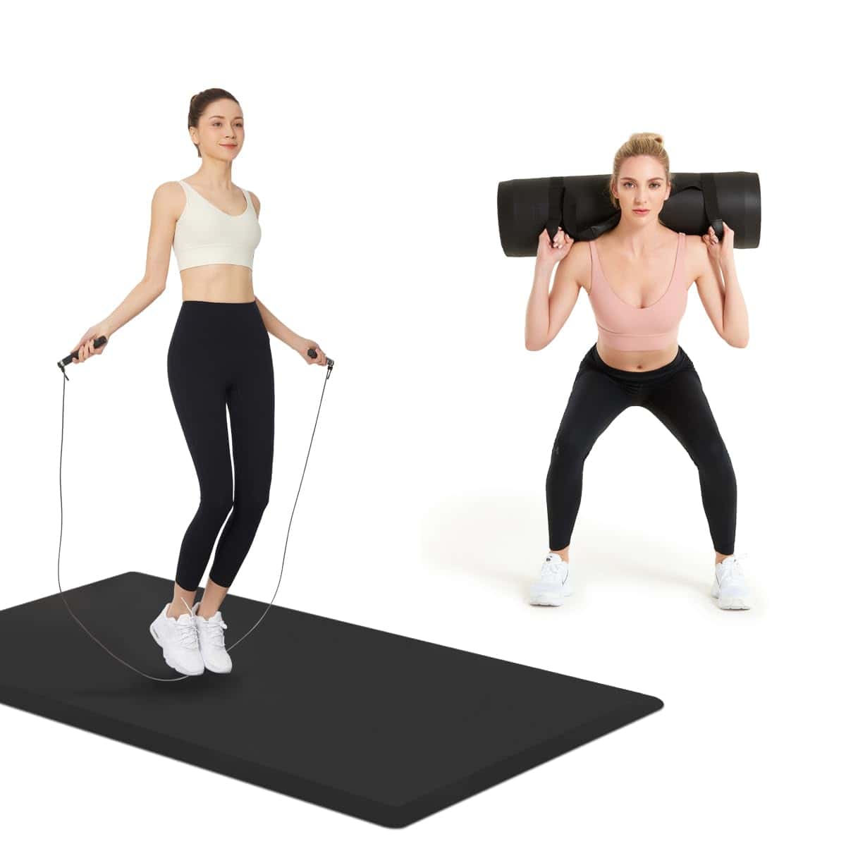 Tapete de gimnasia UniComfort, anti-fatiga 100% PU, cuerda