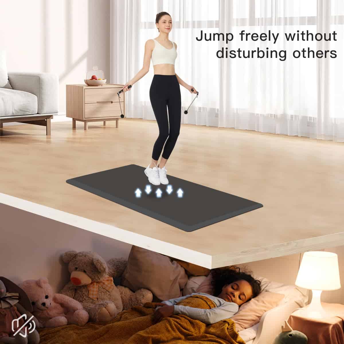 Tapete de gimnasia UniComfort, anti-fatiga 100% PU, cuerda - Imagen 6