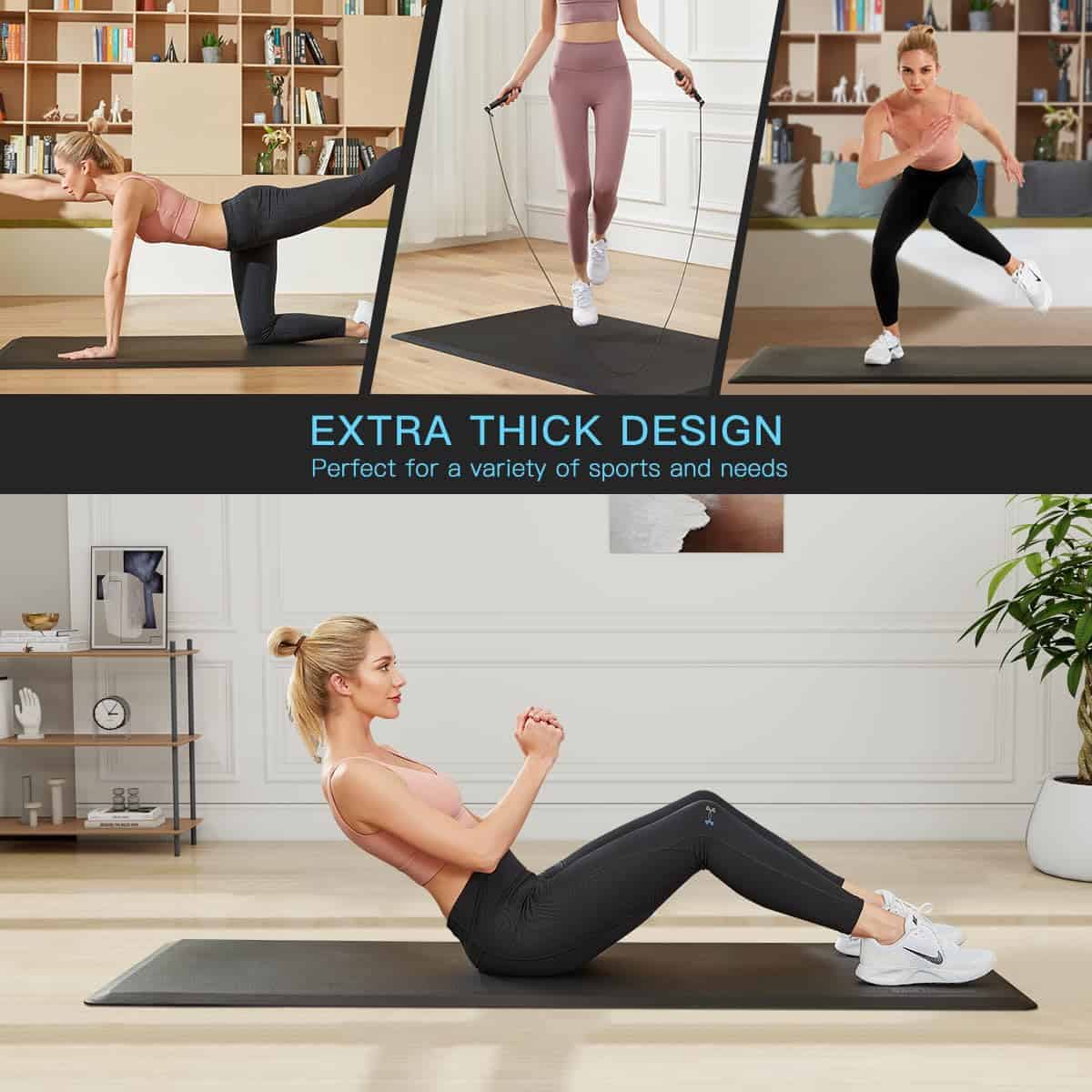 Tapete de gimnasia UniComfort, anti-fatiga 100% PU, cuerda - Imagen 7