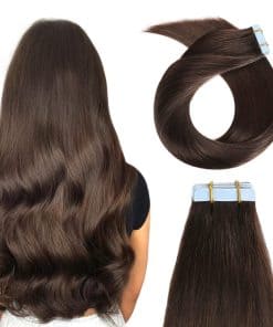 Extensiones de Cabello con Cinta YILITE Pelo Humano Marrón