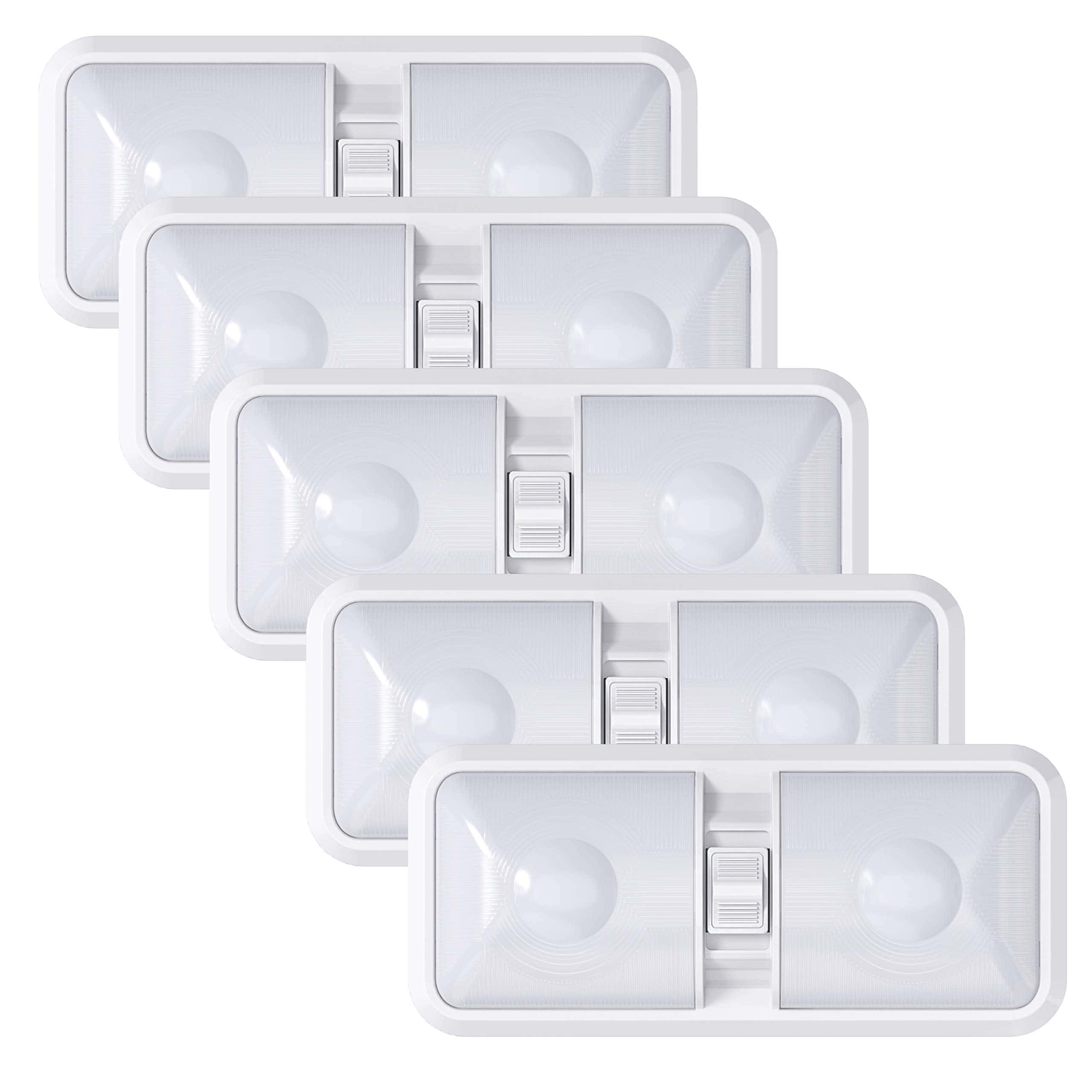 Leisure LED 5 Pack RV LED Ceiling Double Dome Light Fixture