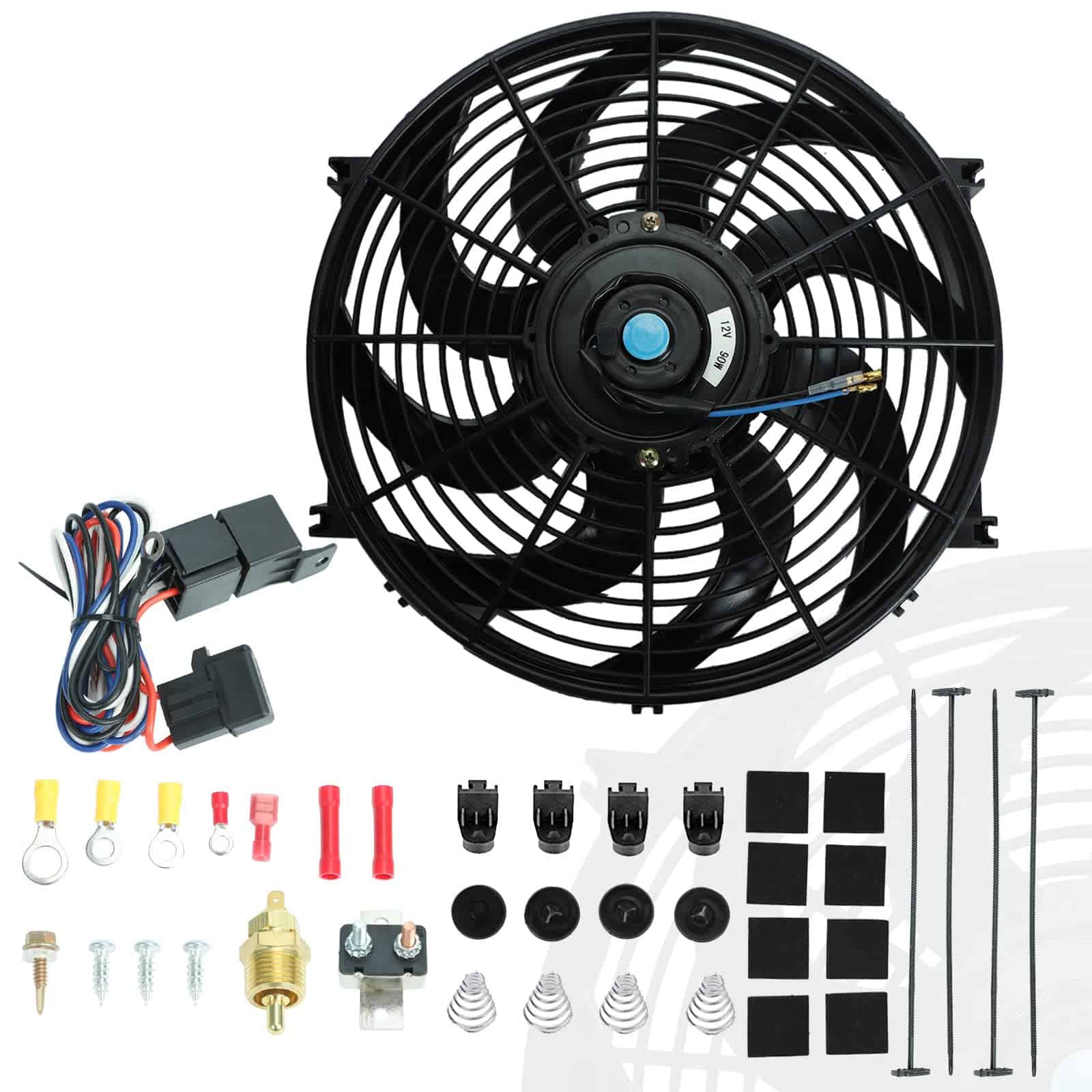 BLACKHORSE-RACING 14" Ventiladores de Radiador Eléctricos