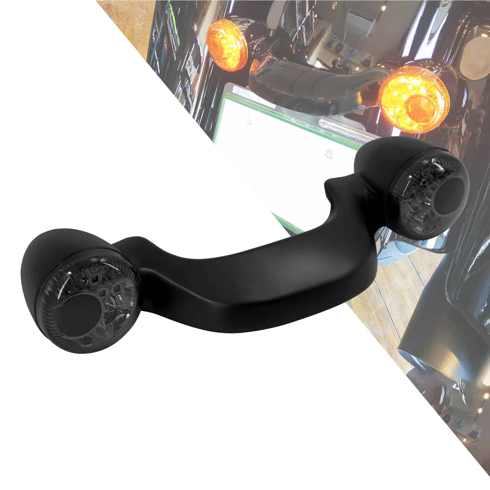 HDBUBALUS Luz de giro integrada para motocicleta con luz de