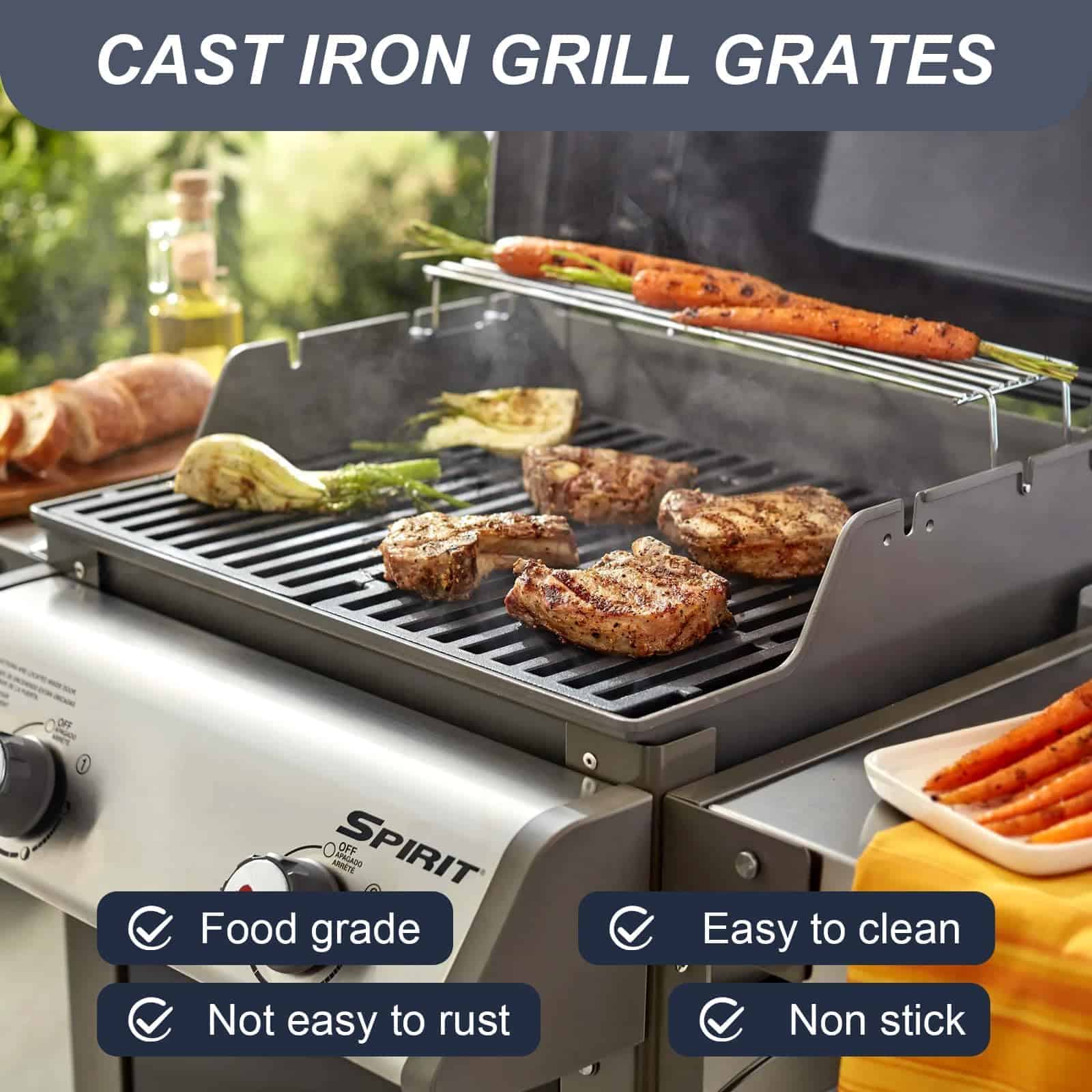 7637 Parrillas para Weber Spirit E210, 17.5 Pulgadas - Imagen 7