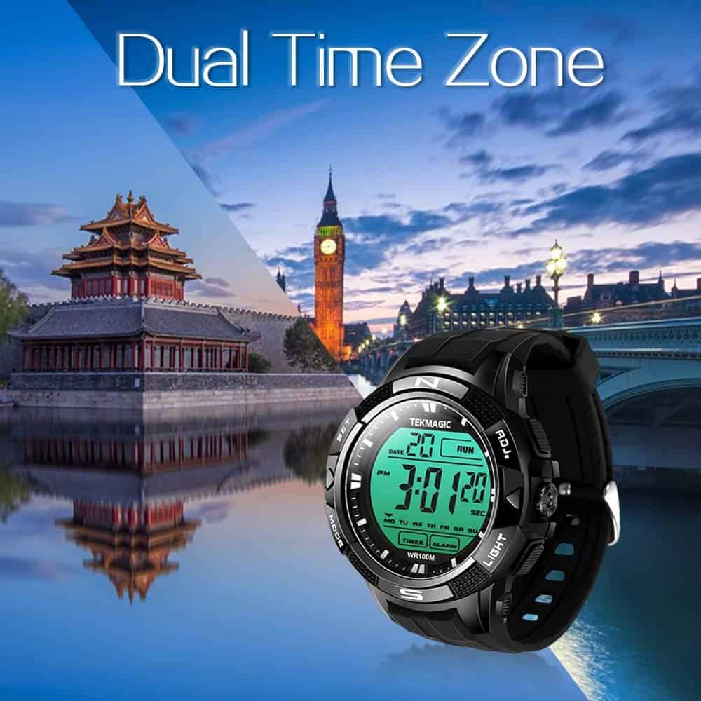 Reloj de Buceo Digital Sumergible TEKMAGIC 10 ATM -Negro - Imagen 5