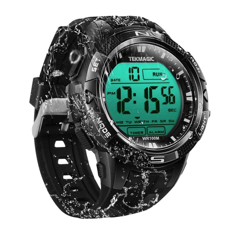 Reloj de Buceo Digital Sumergible TEKMAGIC 10 ATM -Negro