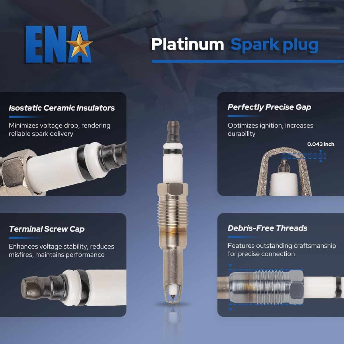 Set de Bobinas de Encendido y Bujías de Platino ENA 8 - Imagen 5